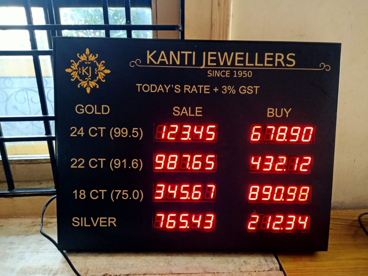 LED Gold Rate