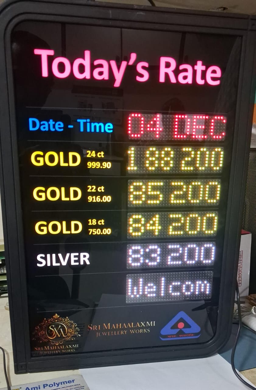 LED Gold Rate Board